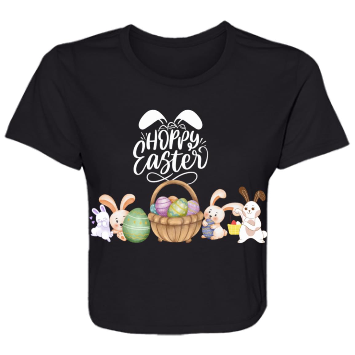 Ladies' Flowy Cropped Tee B8882,Ladies Easter Flowy Cropped Tee Shirt