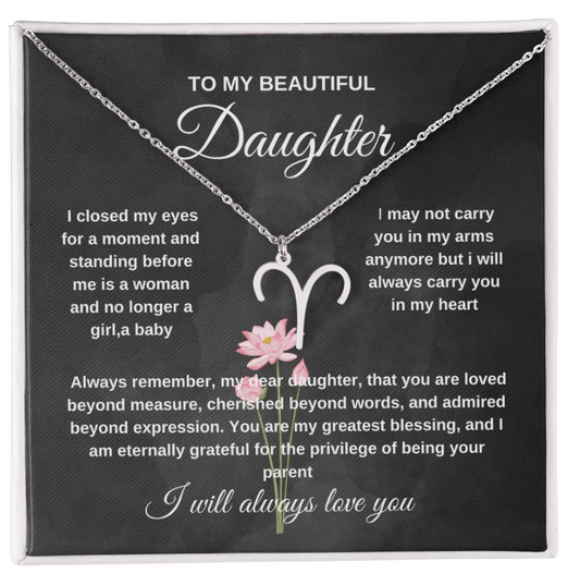 TO MY PRECIOUS DAUGHTER NECKLACE,EASTHER GIFT FOR DAUGHTER .NECKLACE GIFT