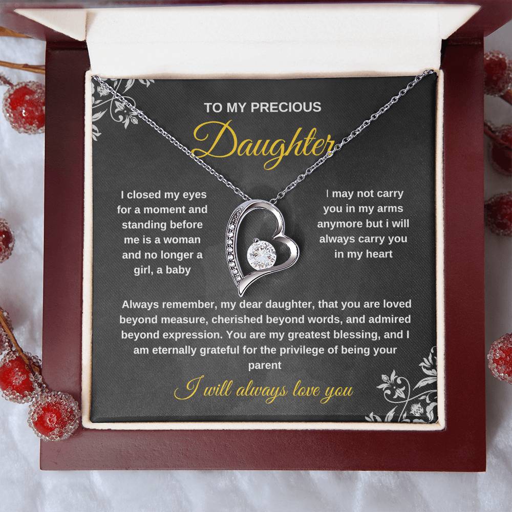 TO MY PRECIOUS DAUGHTER NECKLACE,EASTHER GIFT FOR DAUGHTER .NECKLACE GIFT