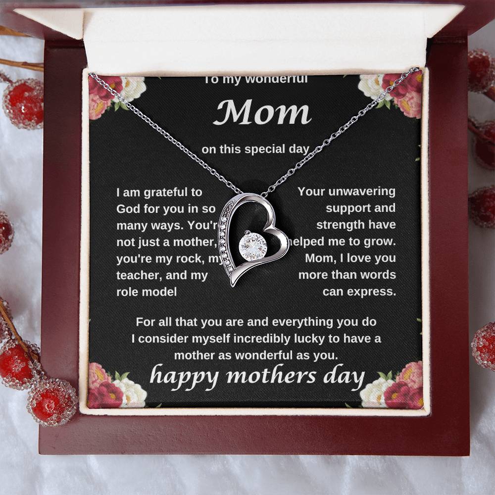 TO MY WONDERFUL MOM NECKLACE