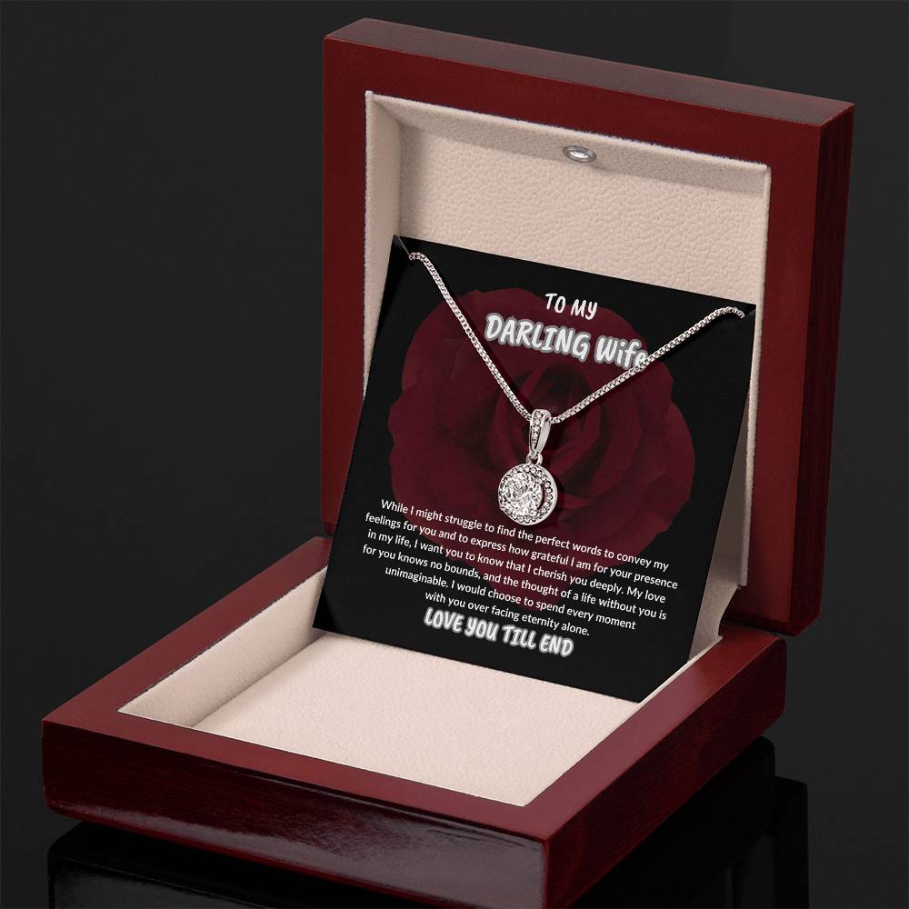 TO MY DARLING WIFE,GIFT FOR WIFE,NECKLACE GIFT FOR WIFE