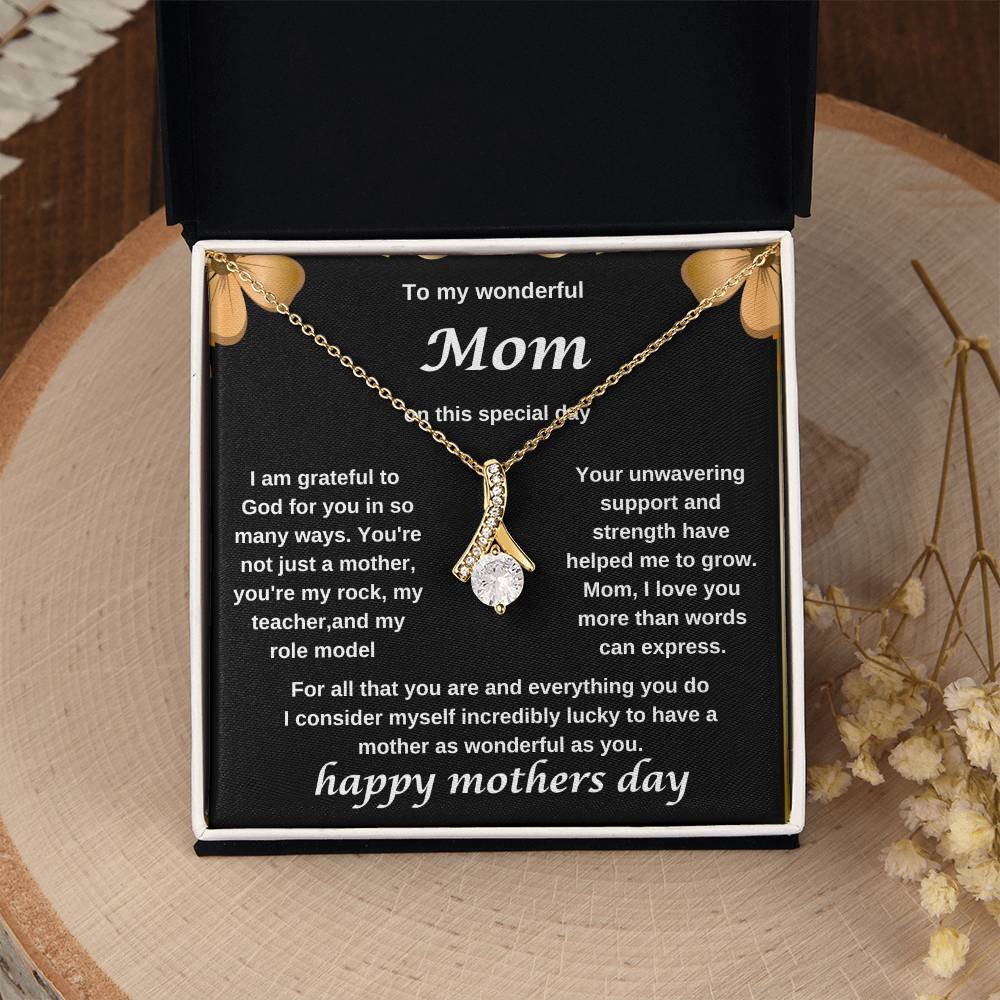 TO MY WONDERFUL MOM NECKLACE