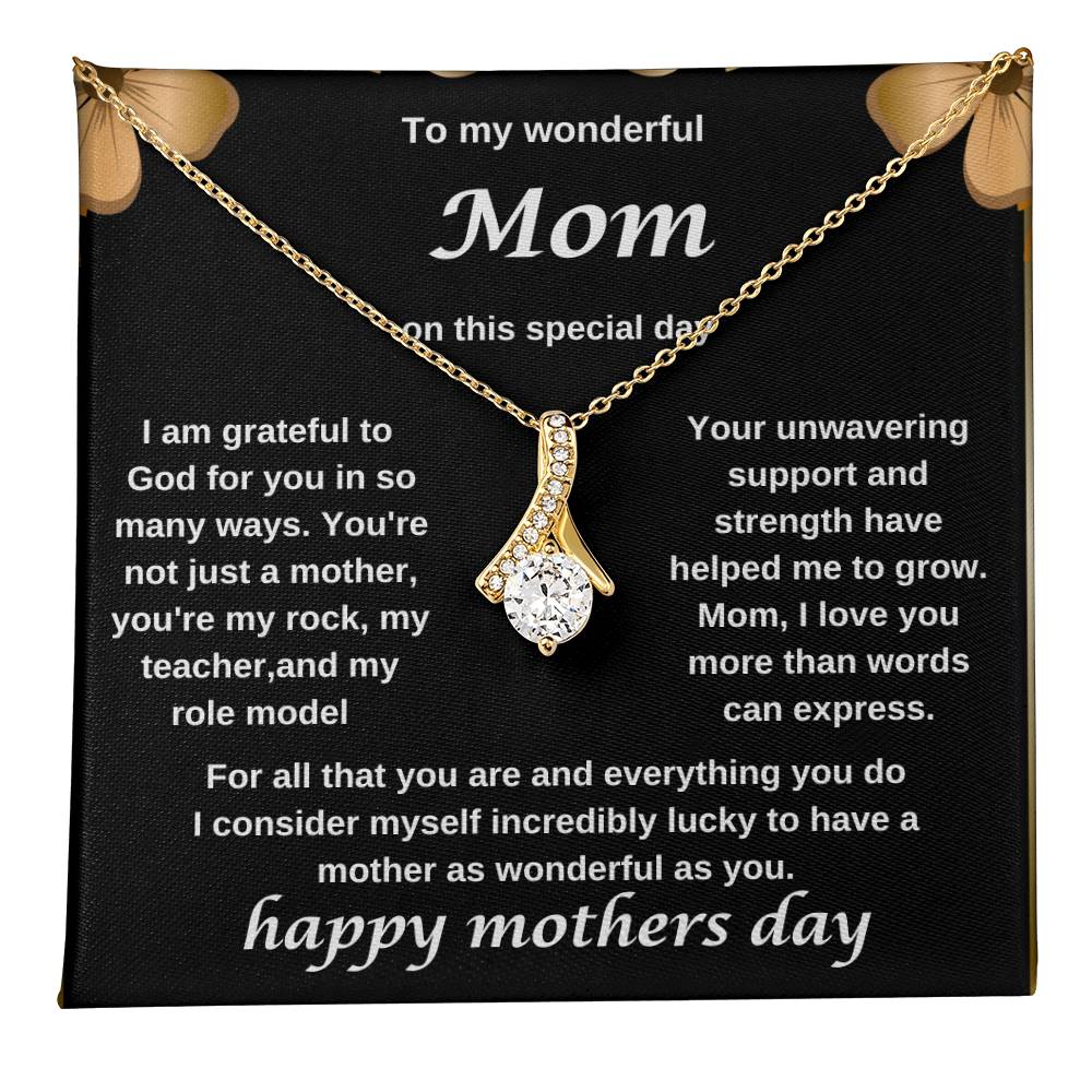 TO MY WONDERFUL MOM NECKLACE