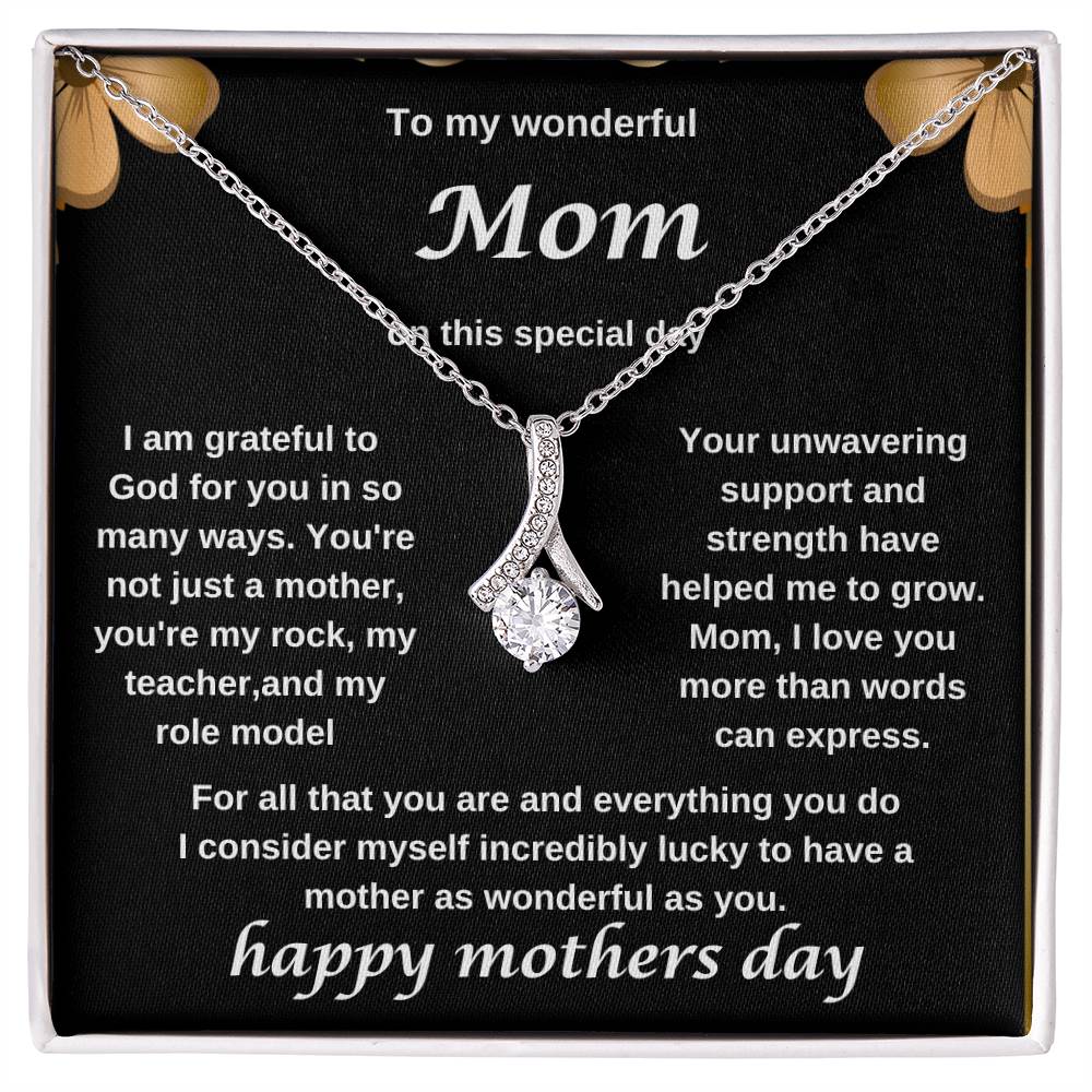 TO MY WONDERFUL MOM NECKLACE