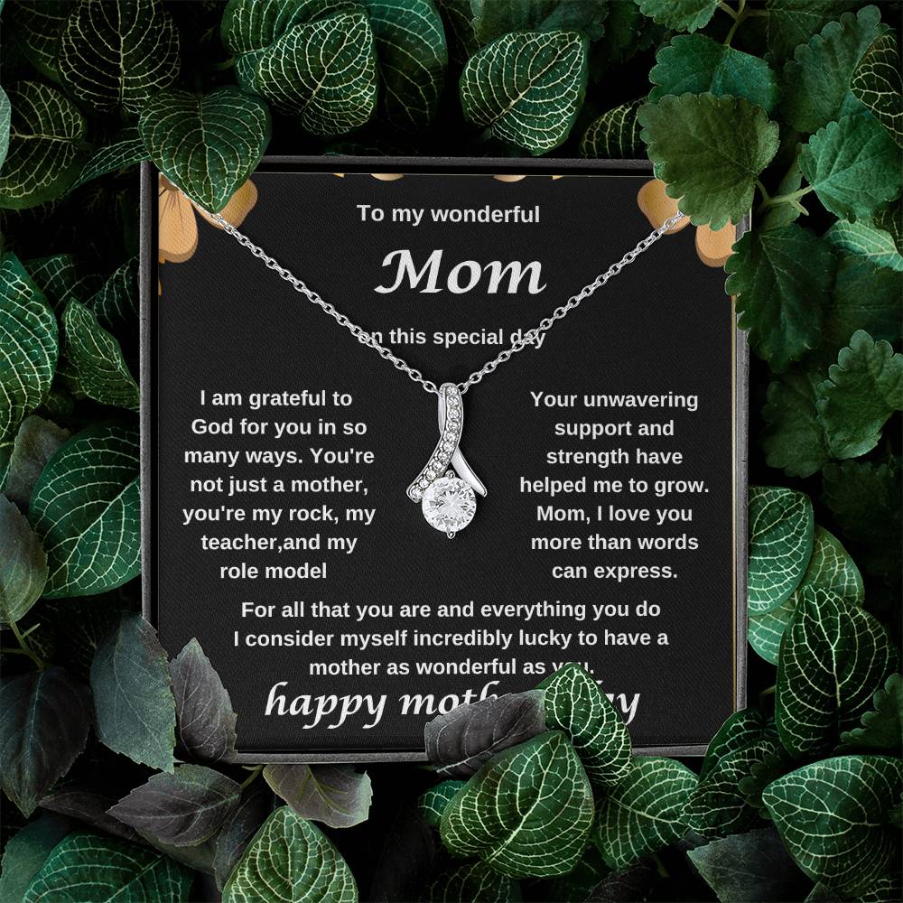 TO MY WONDERFUL MOM NECKLACE