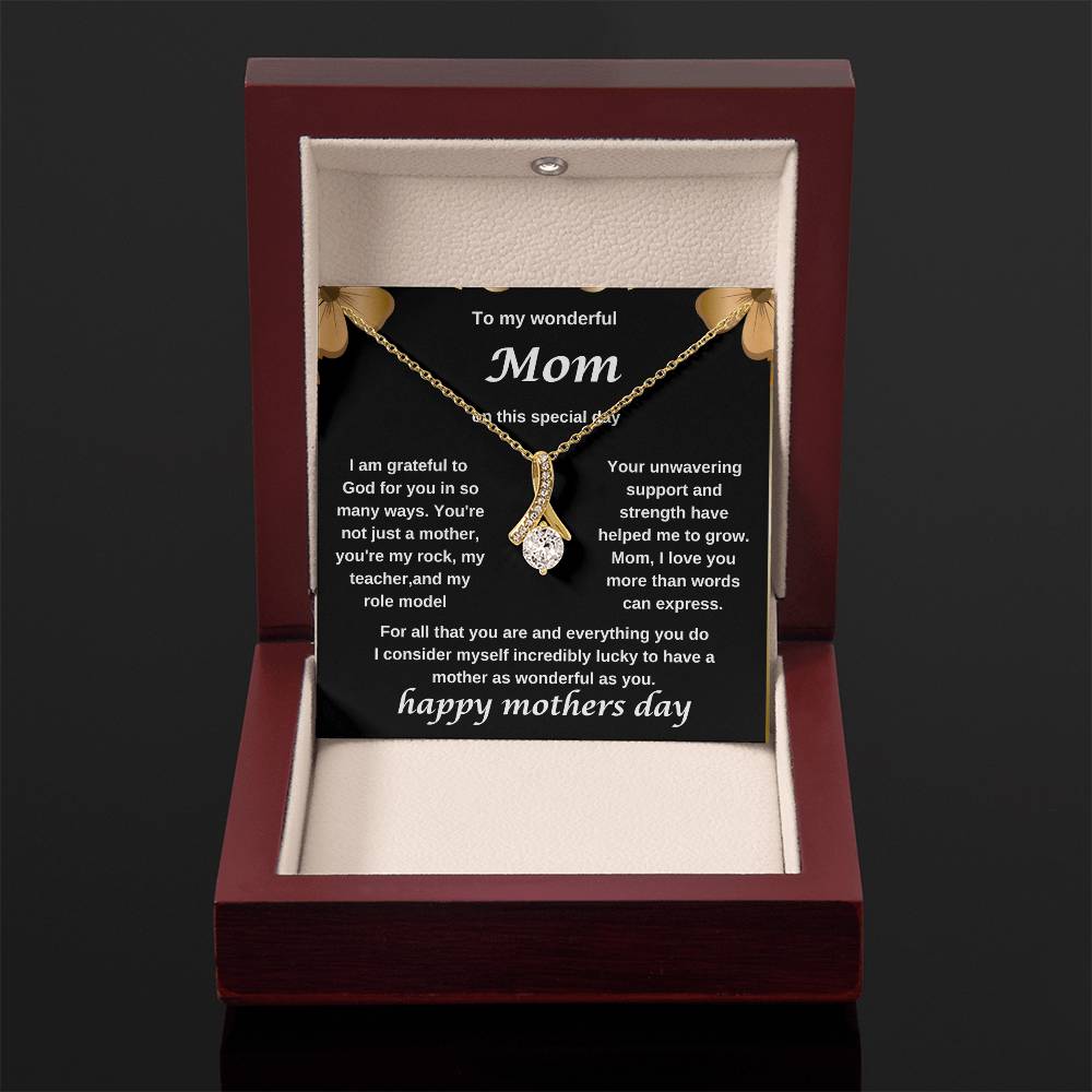 TO MY WONDERFUL MOM NECKLACE