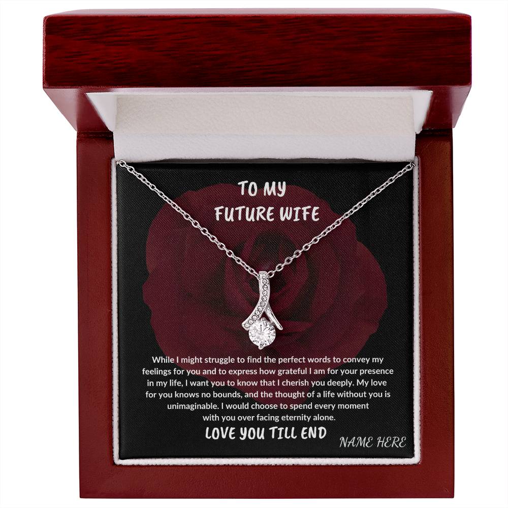 TO MY FUTURE WIFE GIFT,NECKLACE GIFT FOR LOVED ONE,EASTER GIFT FOR CHERISHED ONE,LOVE GIFT THAT SPEAKES VOLUME