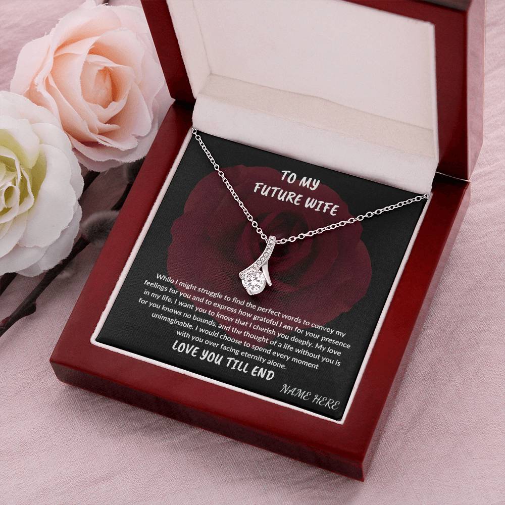 TO MY FUTURE WIFE GIFT,NECKLACE GIFT FOR LOVED ONE,EASTER GIFT FOR CHERISHED ONE,LOVE GIFT THAT SPEAKES VOLUME