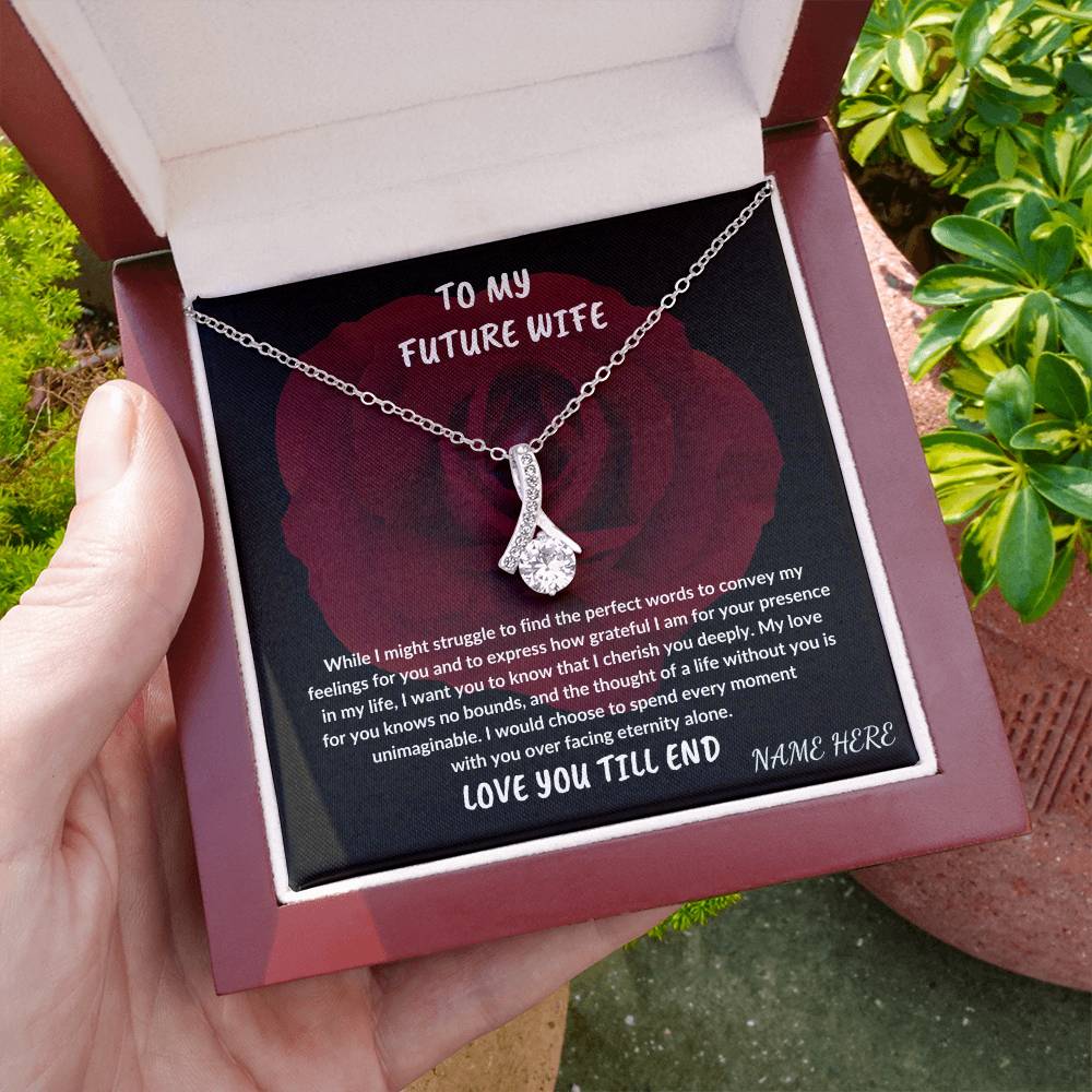 TO MY FUTURE WIFE GIFT,NECKLACE GIFT FOR LOVED ONE,EASTER GIFT FOR CHERISHED ONE,LOVE GIFT THAT SPEAKES VOLUME