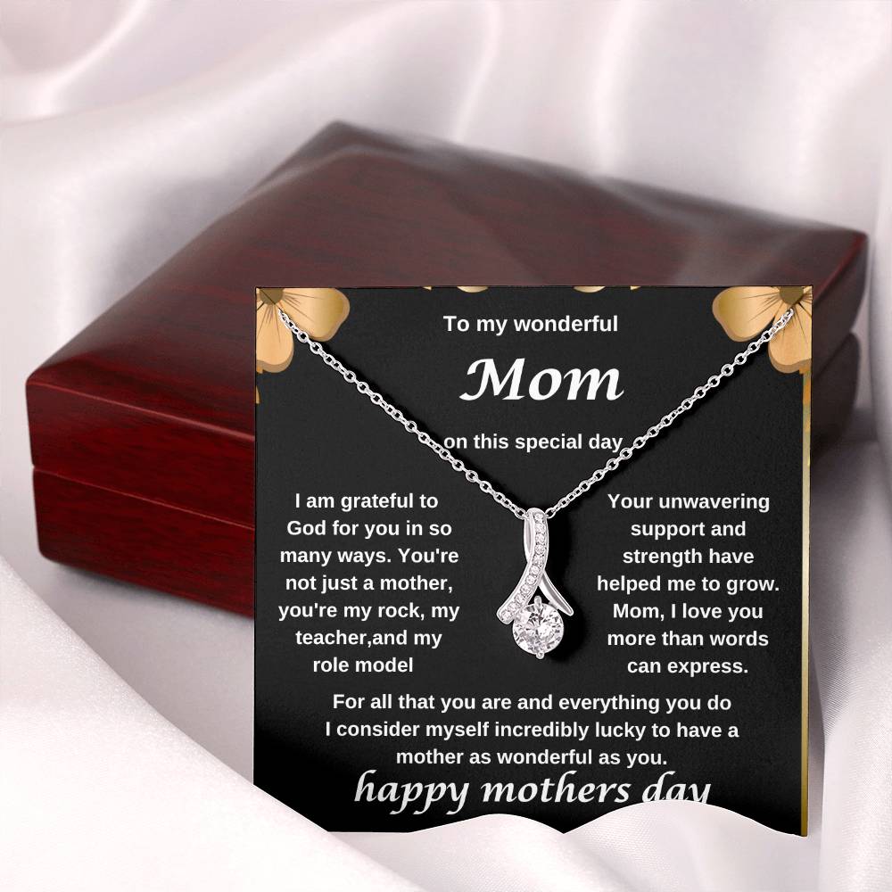 TO MY WONDERFUL MOM NECKLACE