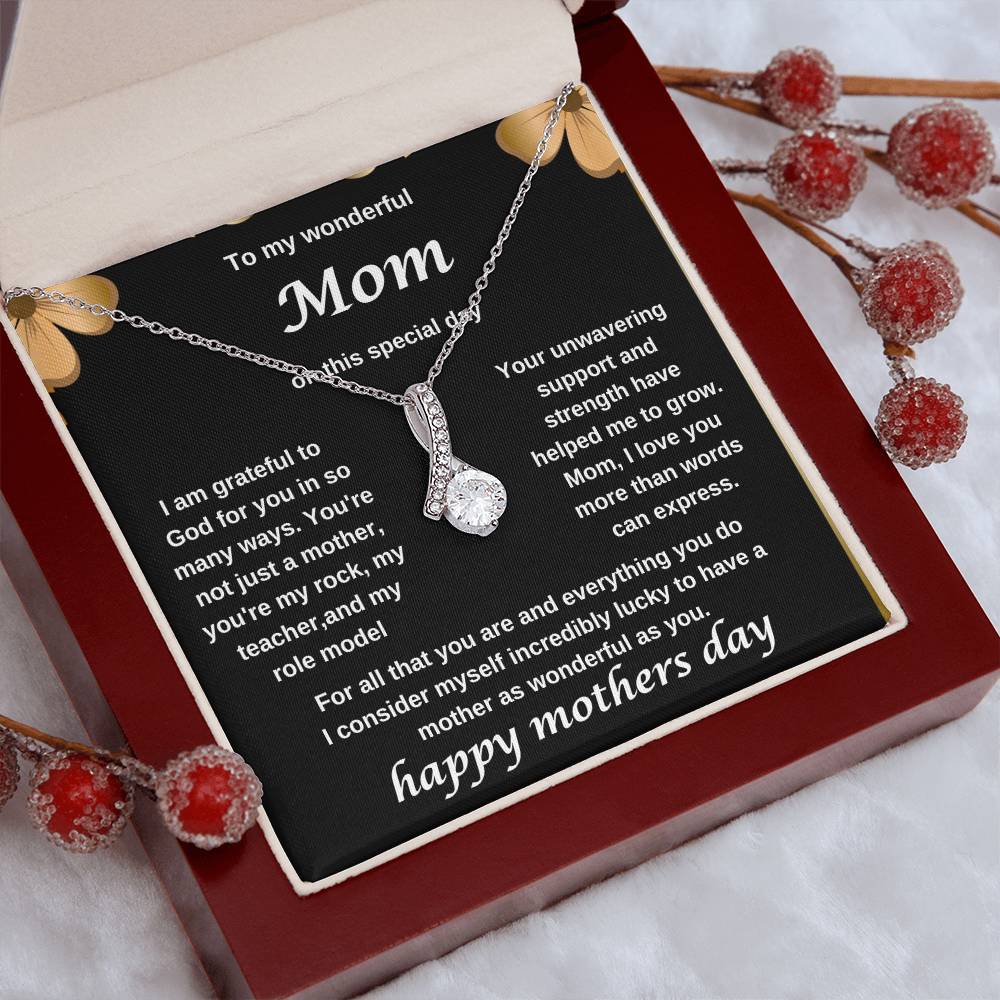 TO MY WONDERFUL MOM NECKLACE