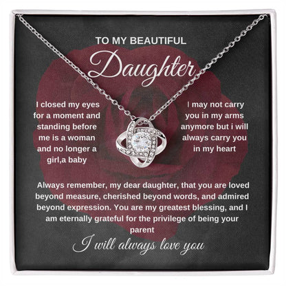 TO MY BEAUTIFUL DAUGHTER NECKLACE