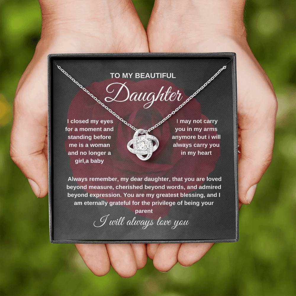 TO MY BEAUTIFUL DAUGHTER NECKLACE