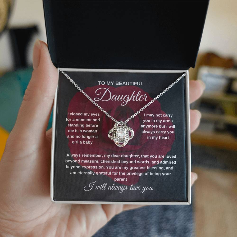 TO MY BEAUTIFUL DAUGHTER NECKLACE