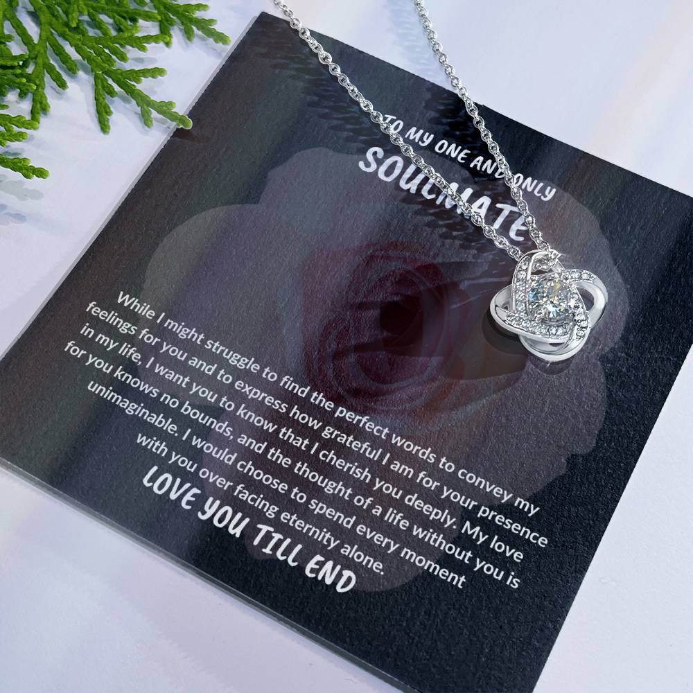 EASTER SOULMATE GIFT,TO MY ONE AND ONLY SOULMATE NECKLACE GIFT,EASTER GIFT