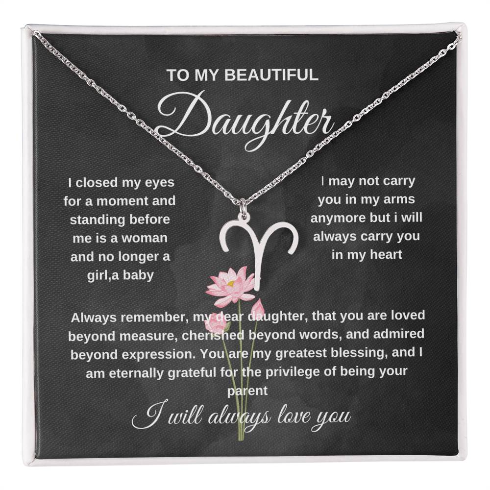 TO MY PRECIOUS DAUGHTER NECKLACE,EASTHER GIFT FOR DAUGHTER .NECKLACE GIFT