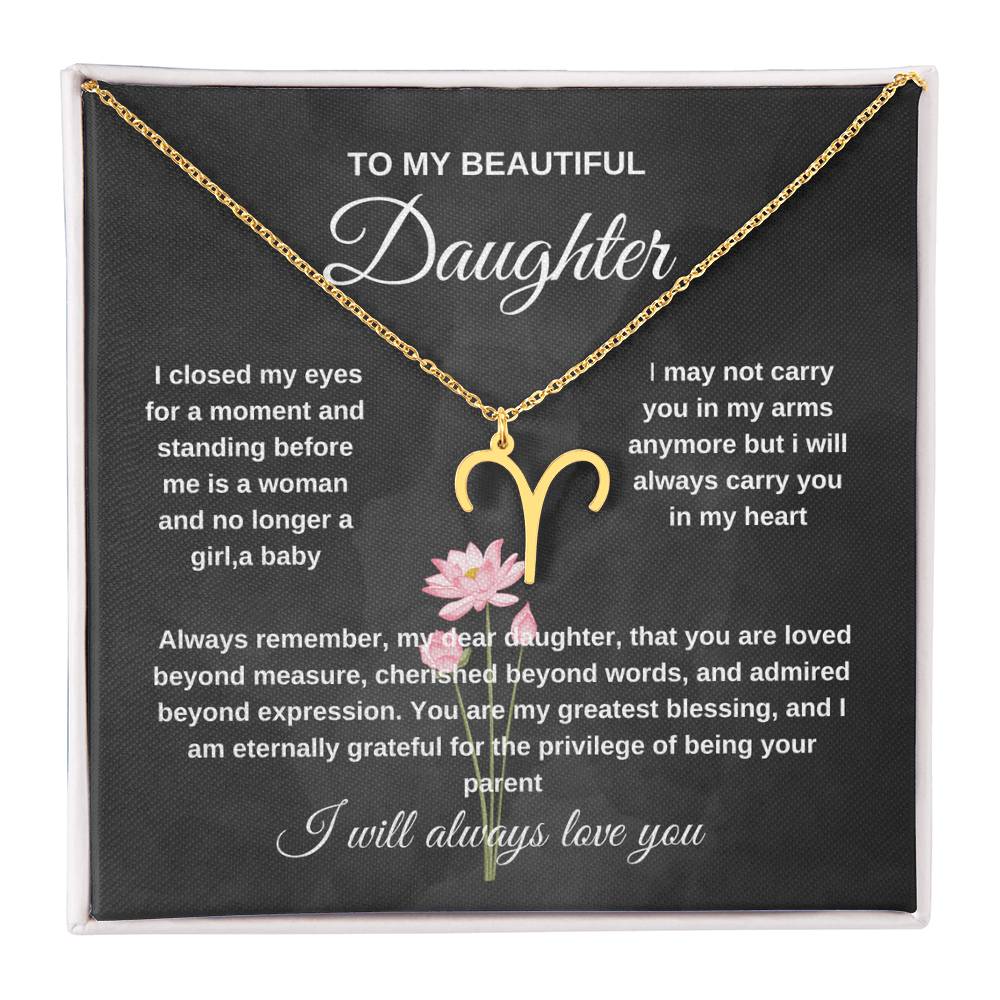 TO MY PRECIOUS DAUGHTER NECKLACE,EASTHER GIFT FOR DAUGHTER .NECKLACE GIFT