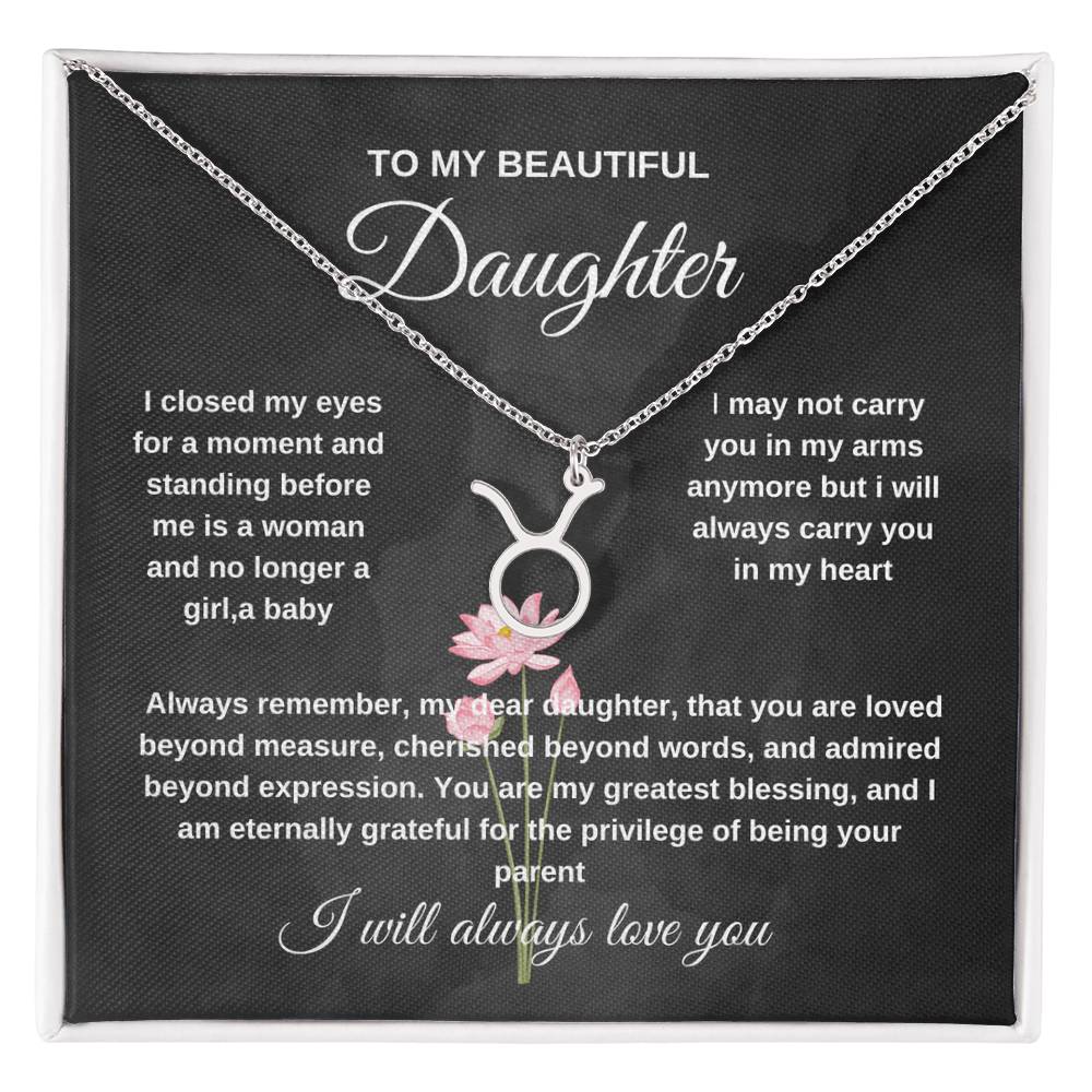 TO MY PRECIOUS DAUGHTER NECKLACE,EASTHER GIFT FOR DAUGHTER .NECKLACE GIFT