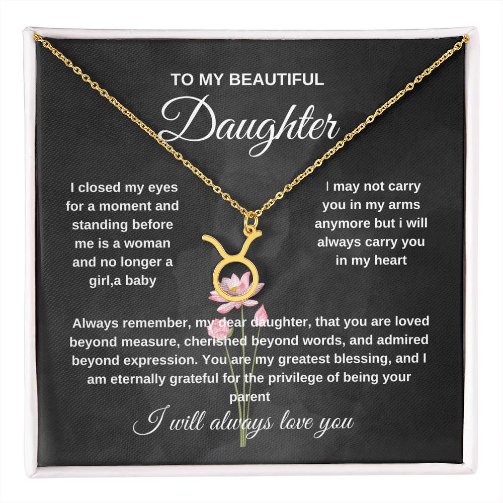 TO MY PRECIOUS DAUGHTER NECKLACE,EASTHER GIFT FOR DAUGHTER .NECKLACE GIFT