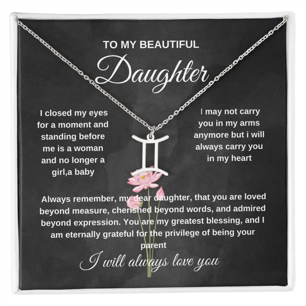 TO MY PRECIOUS DAUGHTER NECKLACE,EASTHER GIFT FOR DAUGHTER .NECKLACE GIFT