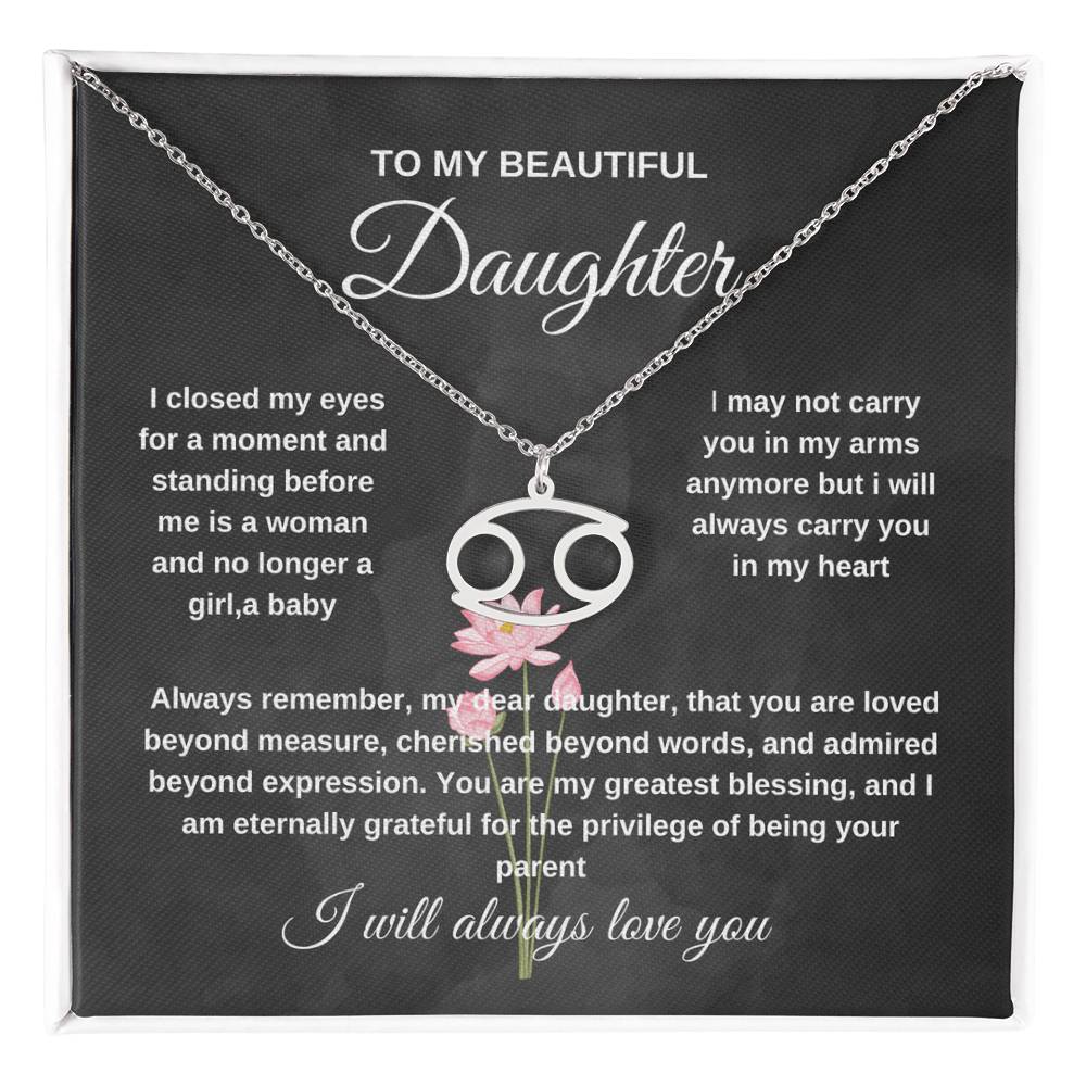 TO MY PRECIOUS DAUGHTER NECKLACE,EASTHER GIFT FOR DAUGHTER .NECKLACE GIFT