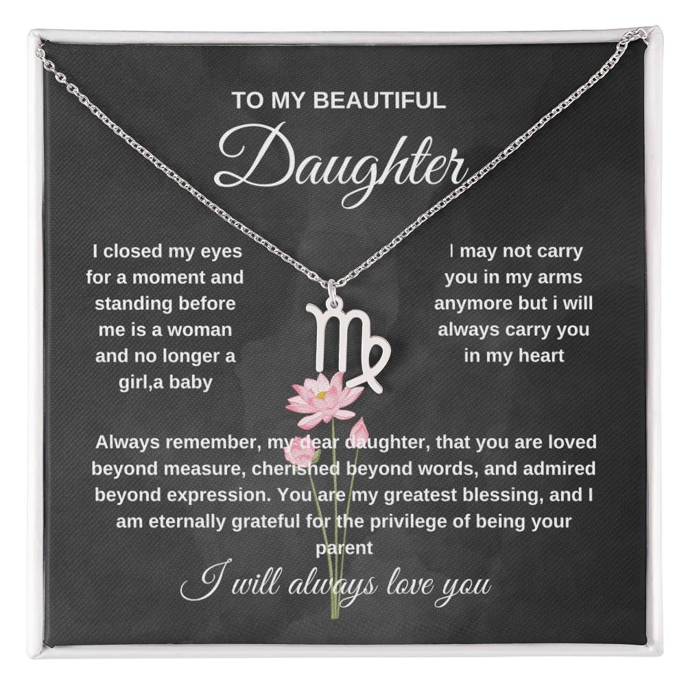 TO MY PRECIOUS DAUGHTER NECKLACE,EASTHER GIFT FOR DAUGHTER .NECKLACE GIFT