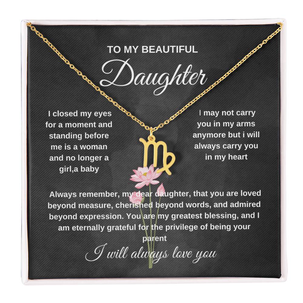 TO MY PRECIOUS DAUGHTER NECKLACE,EASTHER GIFT FOR DAUGHTER .NECKLACE GIFT