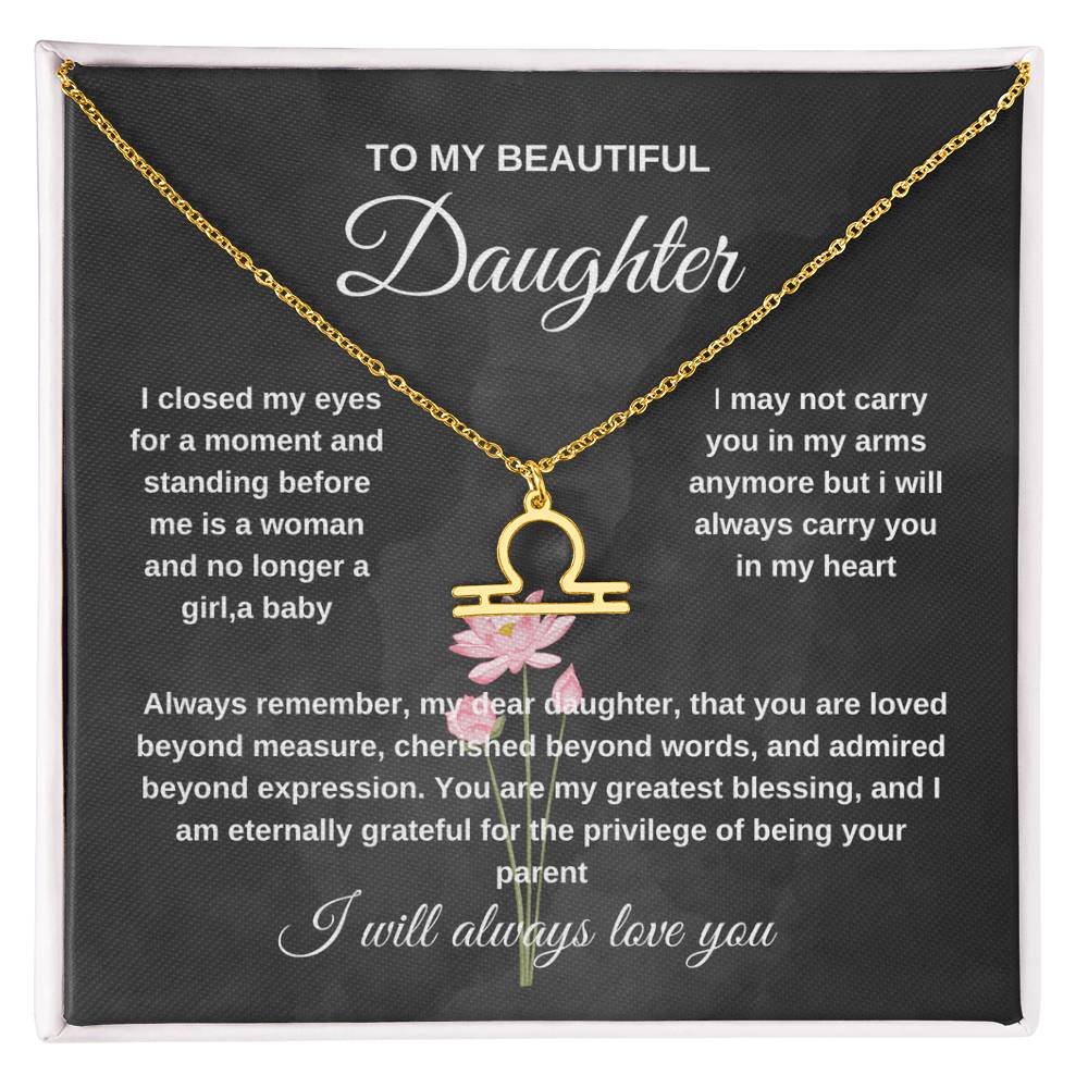 TO MY PRECIOUS DAUGHTER NECKLACE,EASTHER GIFT FOR DAUGHTER .NECKLACE GIFT