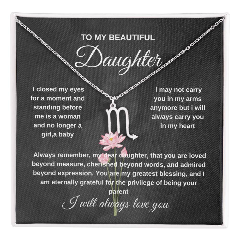 TO MY PRECIOUS DAUGHTER NECKLACE,EASTHER GIFT FOR DAUGHTER .NECKLACE GIFT