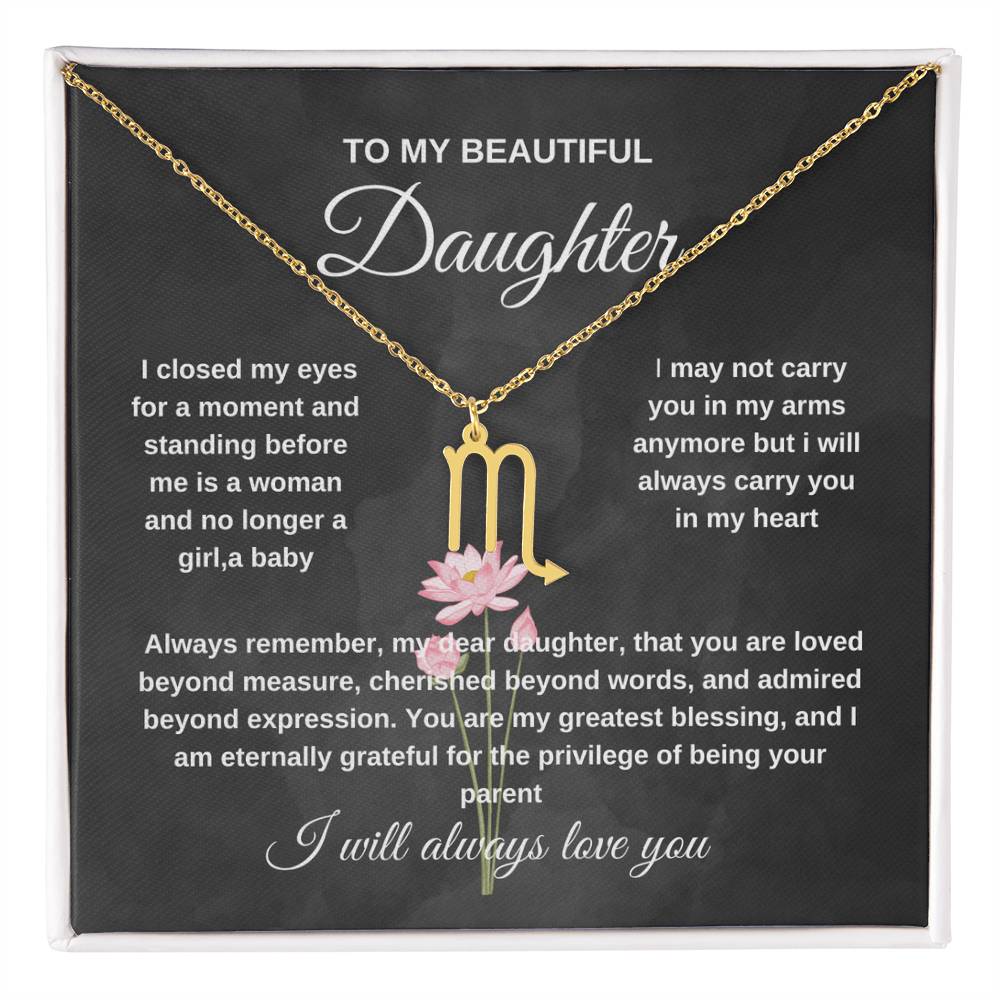 TO MY PRECIOUS DAUGHTER NECKLACE,EASTHER GIFT FOR DAUGHTER .NECKLACE GIFT