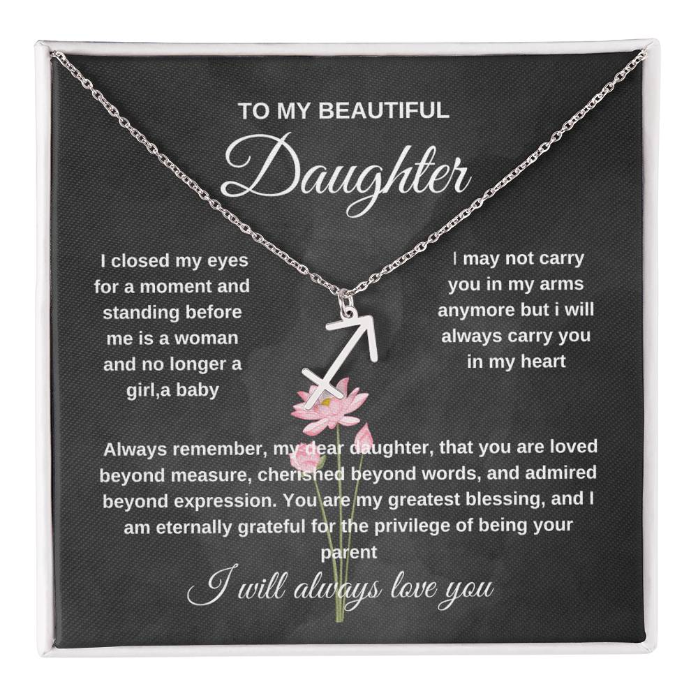 TO MY PRECIOUS DAUGHTER NECKLACE,EASTHER GIFT FOR DAUGHTER .NECKLACE GIFT