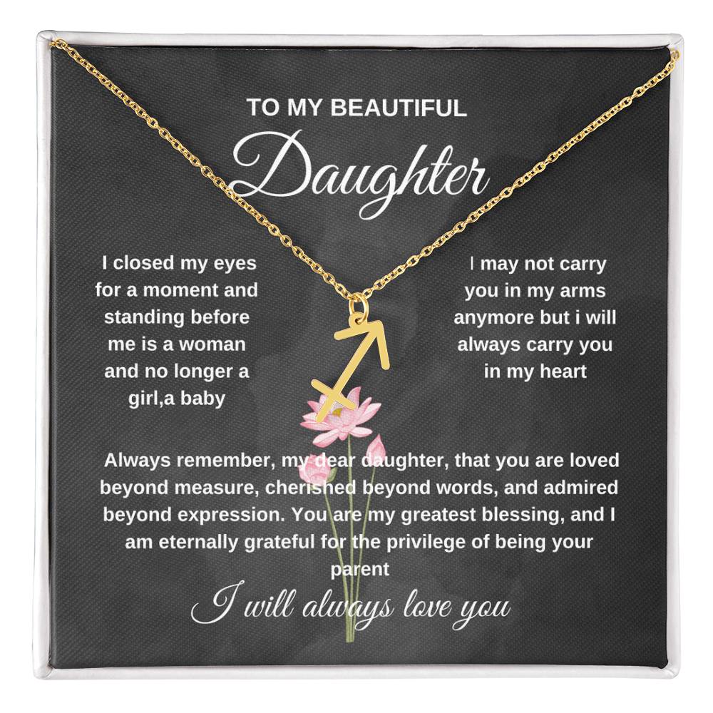 TO MY PRECIOUS DAUGHTER NECKLACE,EASTHER GIFT FOR DAUGHTER .NECKLACE GIFT