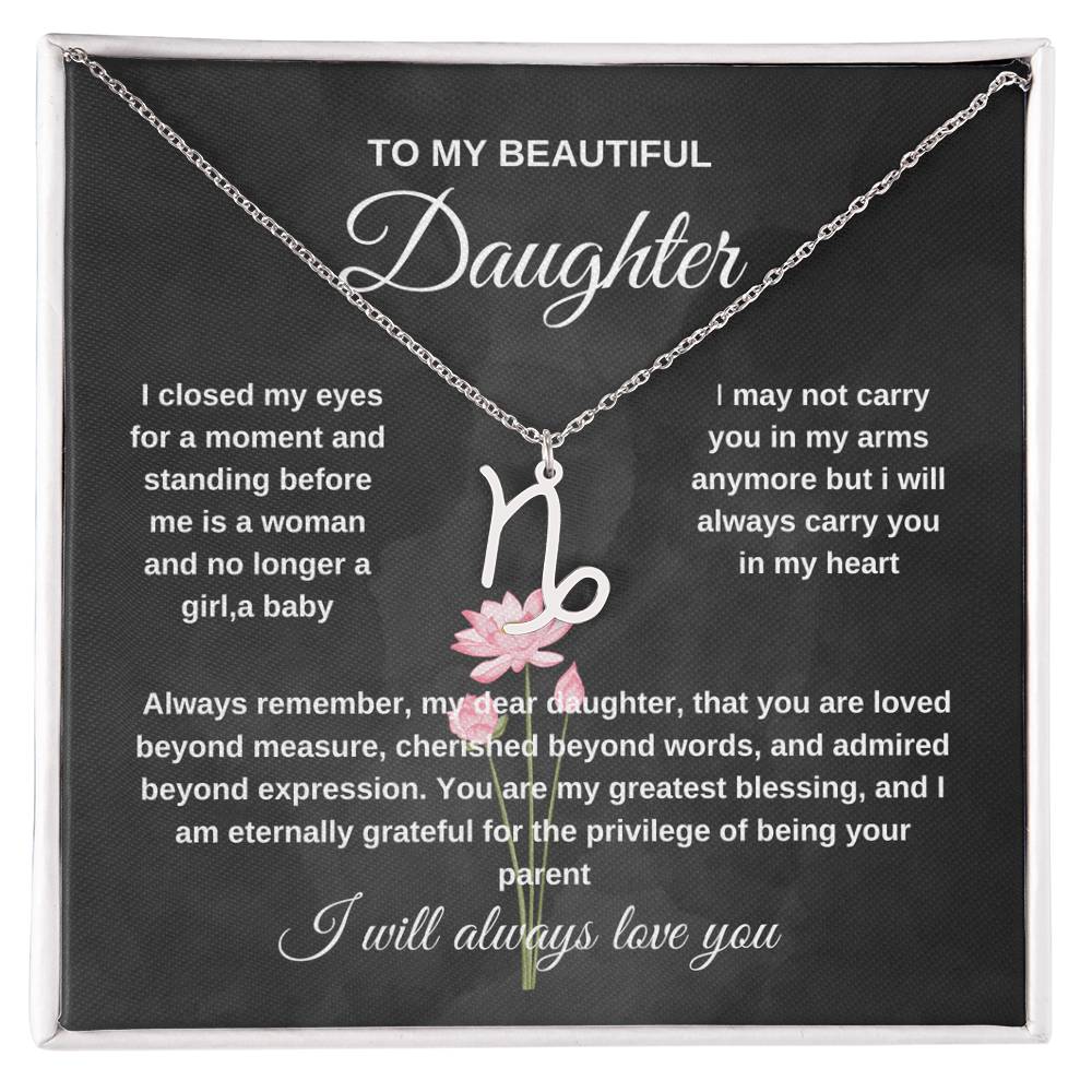 TO MY PRECIOUS DAUGHTER NECKLACE,EASTHER GIFT FOR DAUGHTER .NECKLACE GIFT