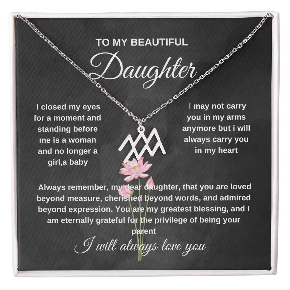 TO MY PRECIOUS DAUGHTER NECKLACE,EASTHER GIFT FOR DAUGHTER .NECKLACE GIFT