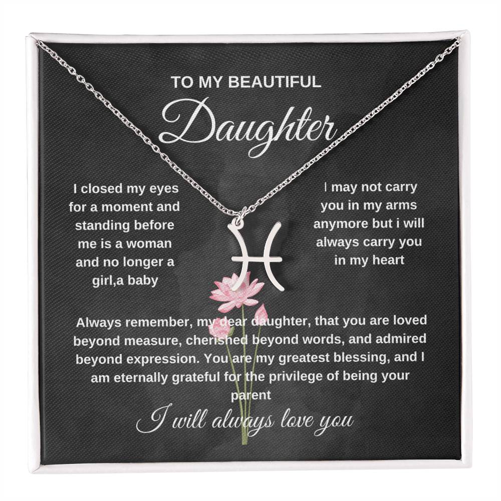 TO MY PRECIOUS DAUGHTER NECKLACE,EASTHER GIFT FOR DAUGHTER .NECKLACE GIFT