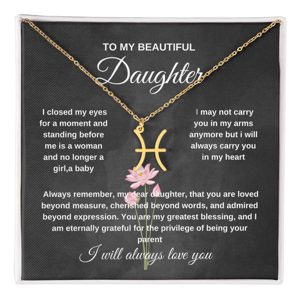 TO MY PRECIOUS DAUGHTER NECKLACE,EASTHER GIFT FOR DAUGHTER .NECKLACE GIFT