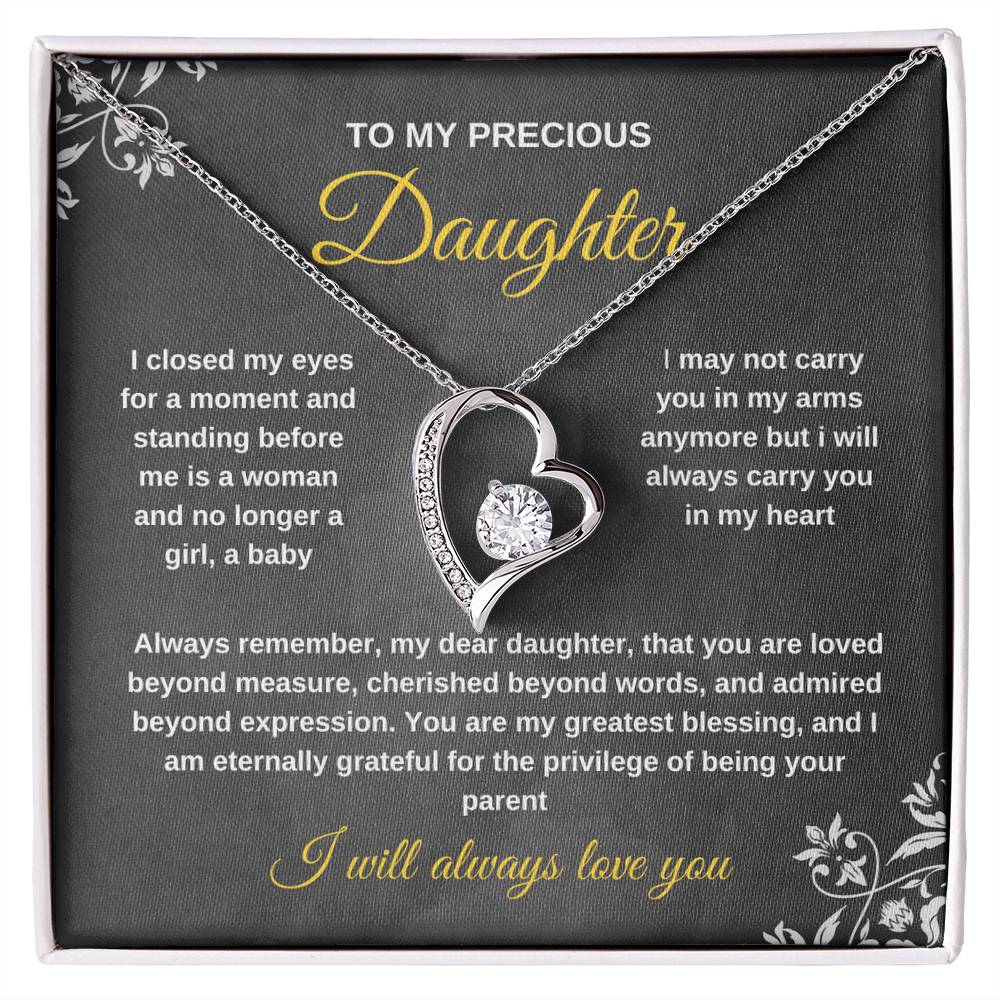 TO MY PRECIOUS DAUGHTER NECKLACE,EASTHER GIFT FOR DAUGHTER .NECKLACE GIFT