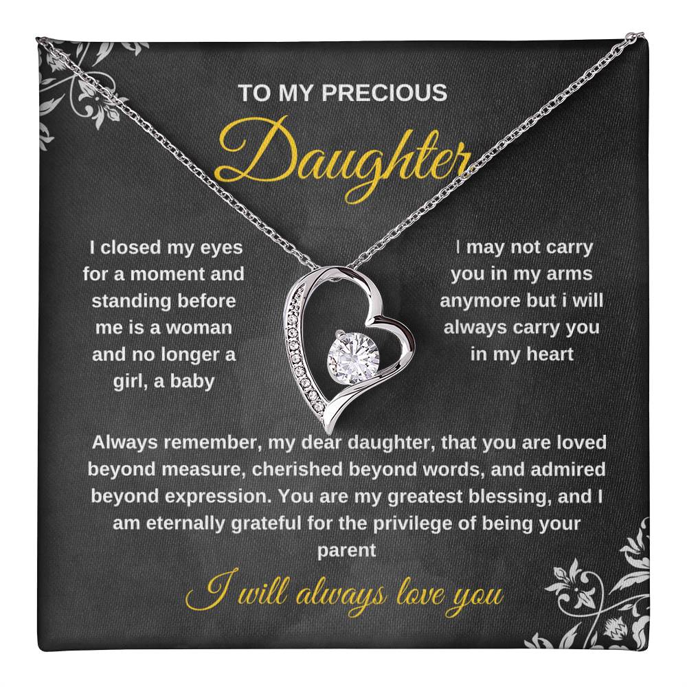 TO MY PRECIOUS DAUGHTER NECKLACE,EASTHER GIFT FOR DAUGHTER .NECKLACE GIFT