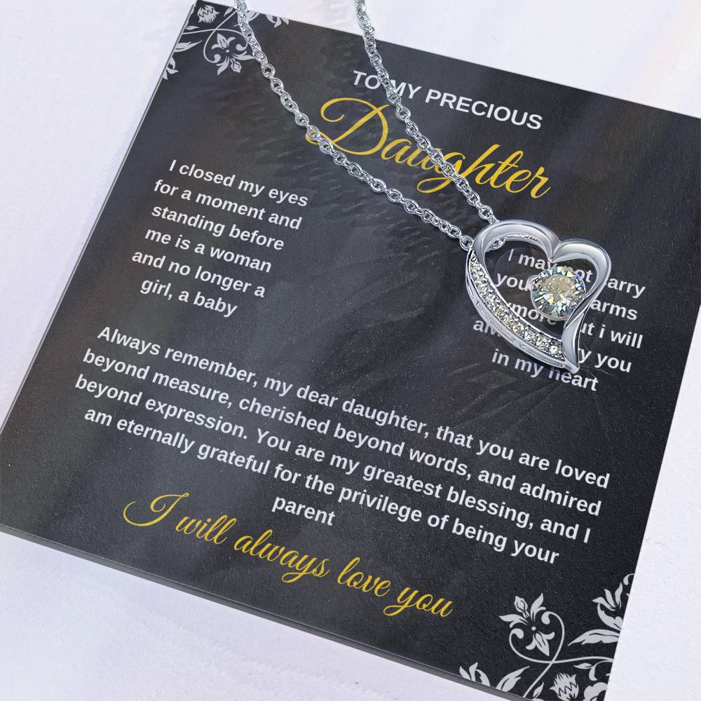 TO MY PRECIOUS DAUGHTER NECKLACE,EASTHER GIFT FOR DAUGHTER .NECKLACE GIFT