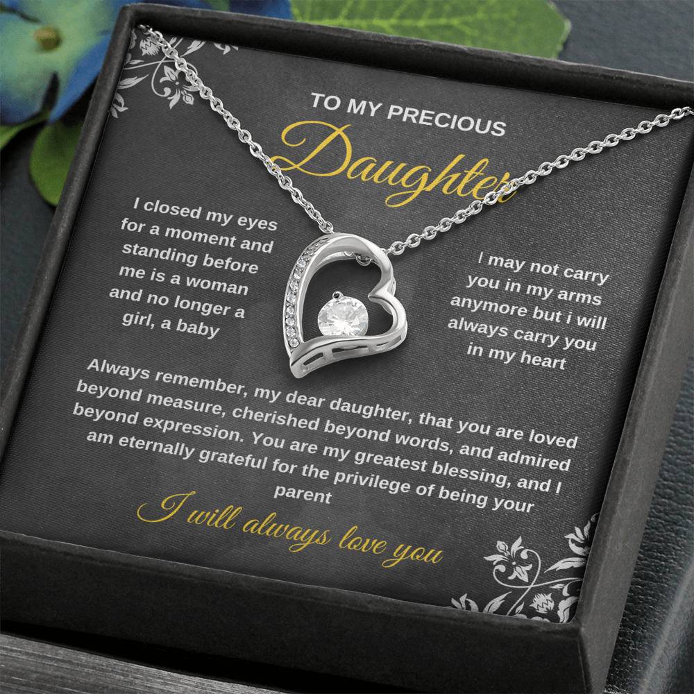 TO MY PRECIOUS DAUGHTER NECKLACE,EASTHER GIFT FOR DAUGHTER .NECKLACE GIFT