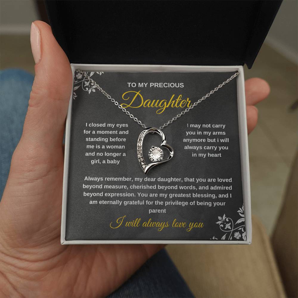 TO MY PRECIOUS DAUGHTER NECKLACE,EASTHER GIFT FOR DAUGHTER .NECKLACE GIFT