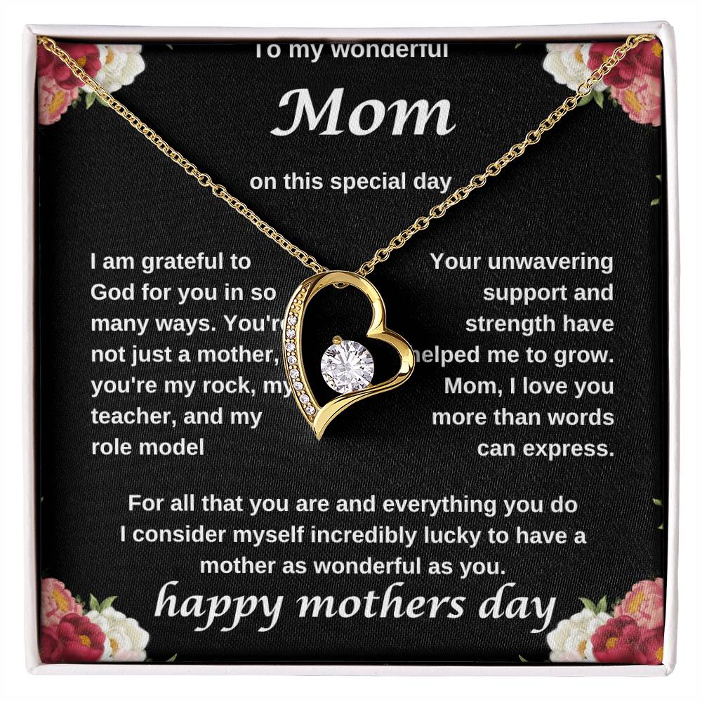 TO MY WONDERFUL MOM NECKLACE