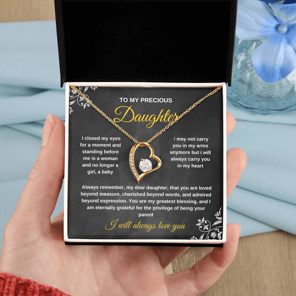 TO MY PRECIOUS DAUGHTER NECKLACE,EASTHER GIFT FOR DAUGHTER .NECKLACE GIFT