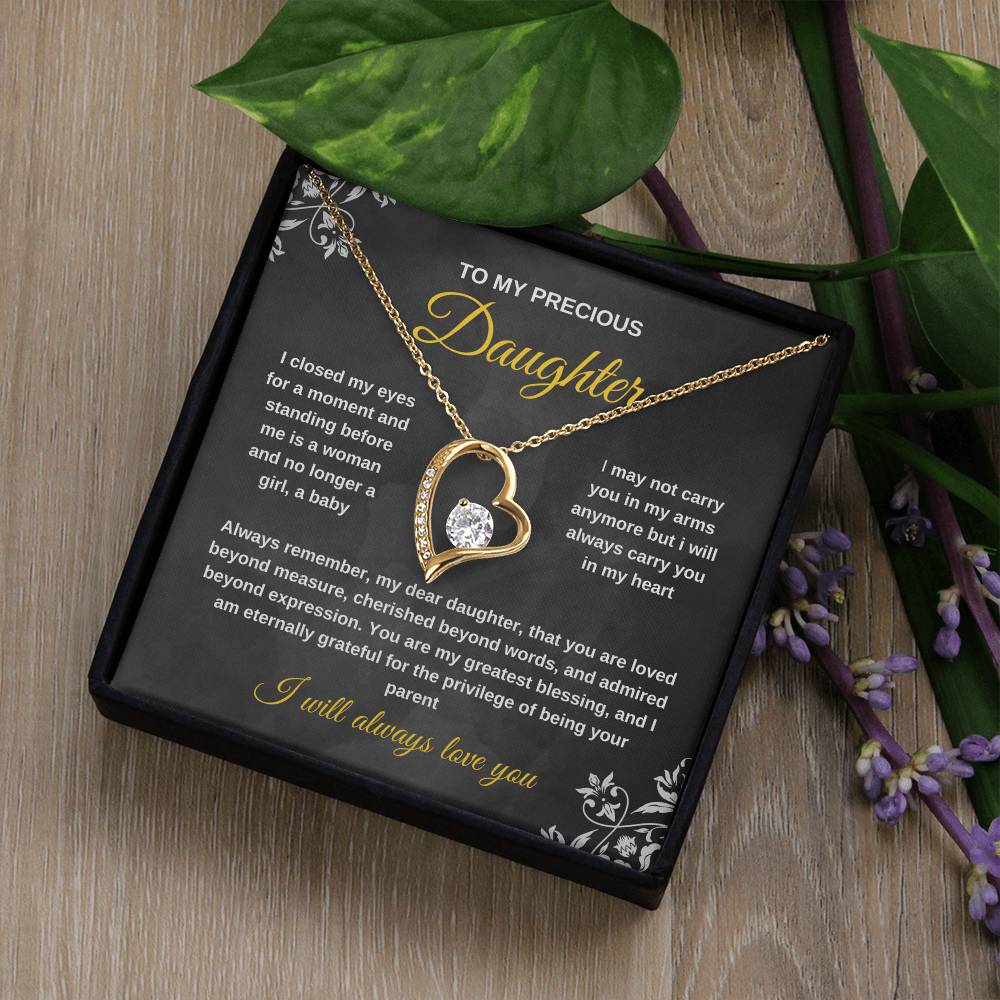 TO MY PRECIOUS DAUGHTER NECKLACE,EASTHER GIFT FOR DAUGHTER .NECKLACE GIFT