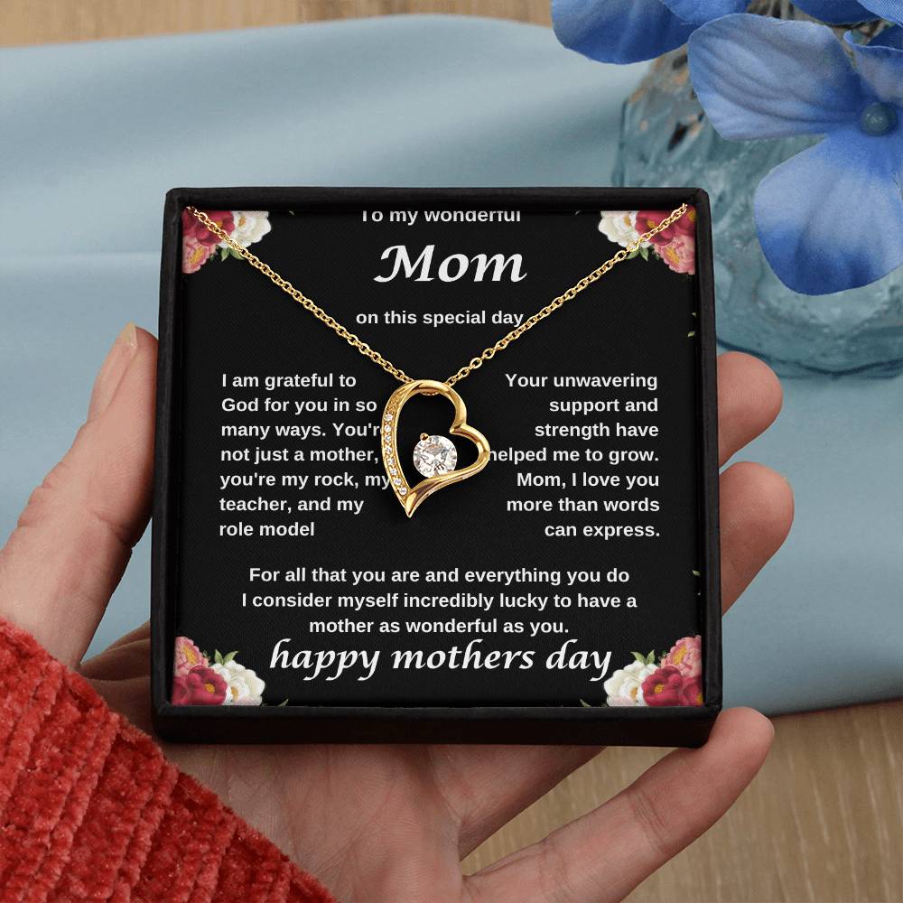 TO MY WONDERFUL MOM NECKLACE