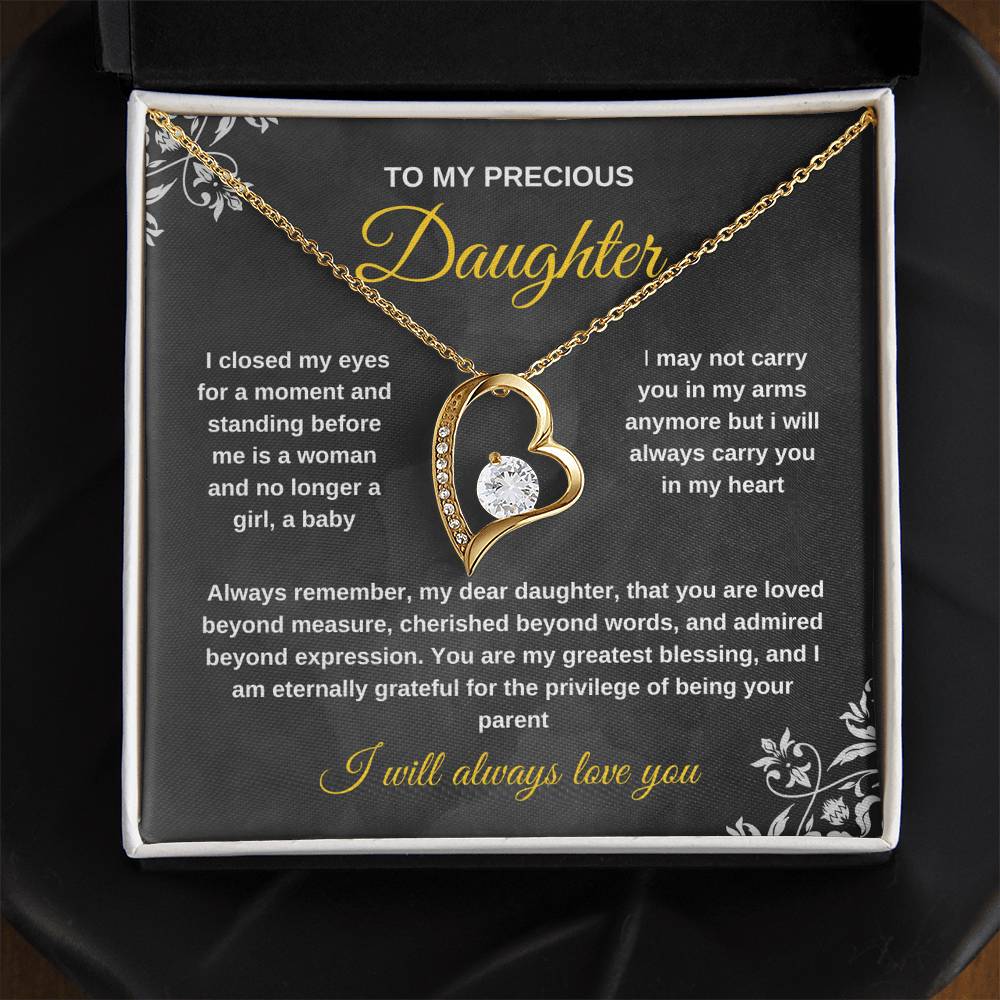 TO MY PRECIOUS DAUGHTER NECKLACE,EASTHER GIFT FOR DAUGHTER .NECKLACE GIFT