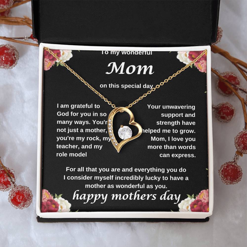 TO MY WONDERFUL MOM NECKLACE