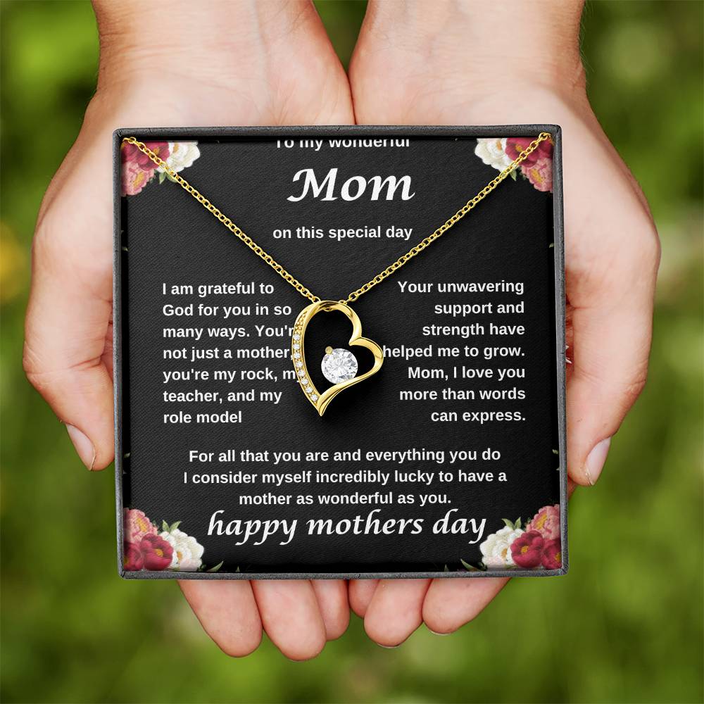 TO MY WONDERFUL MOM NECKLACE