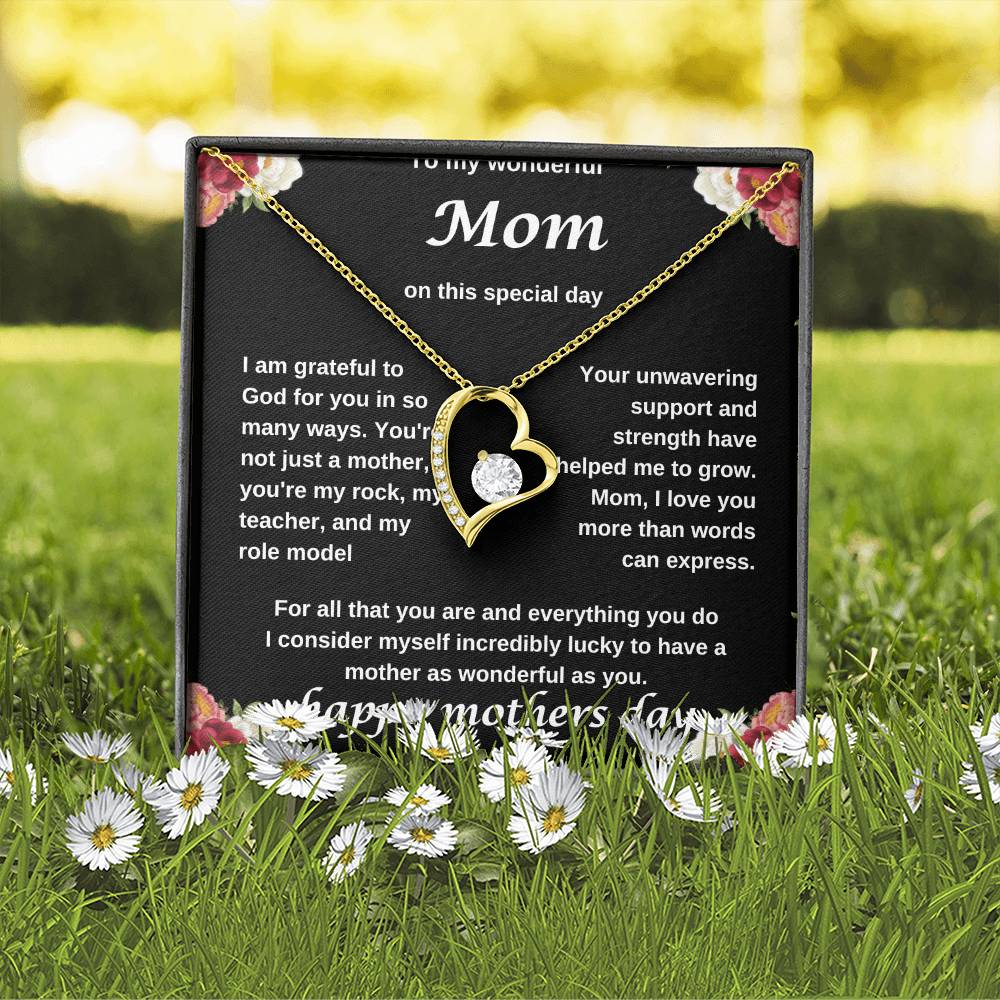 TO MY WONDERFUL MOM NECKLACE