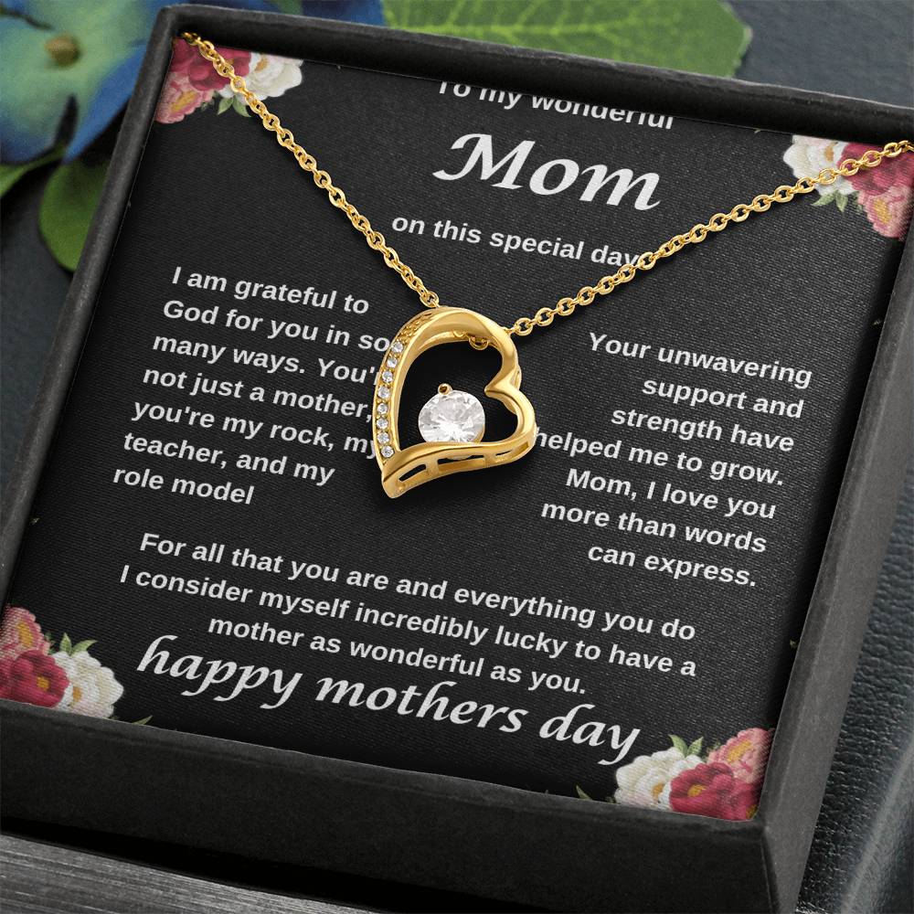 TO MY WONDERFUL MOM NECKLACE